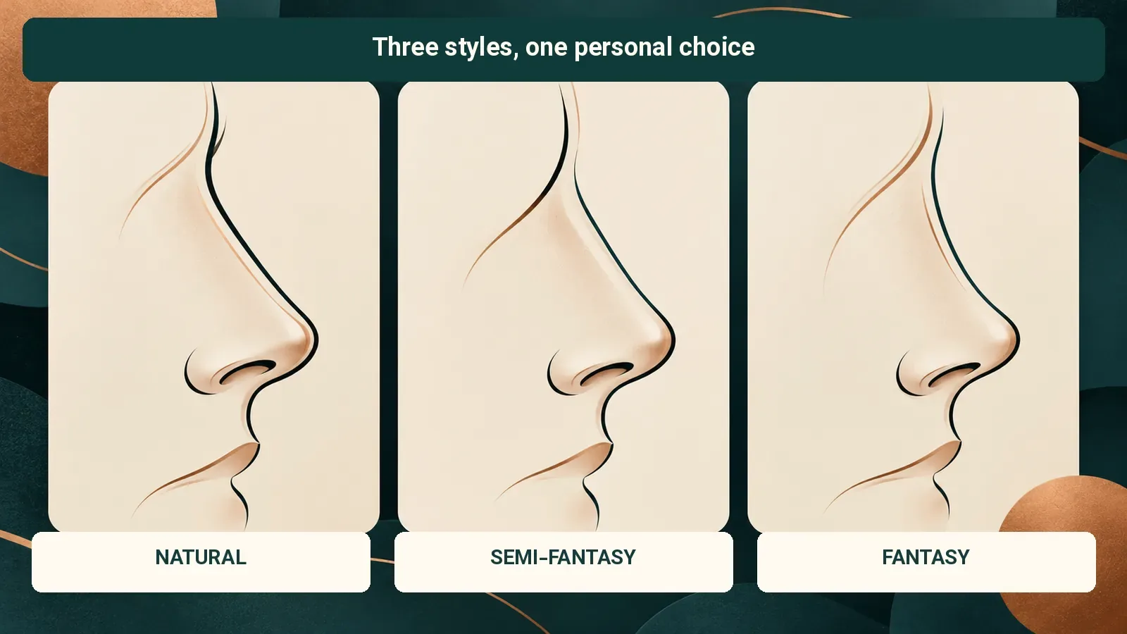 Three styles, one personal choice