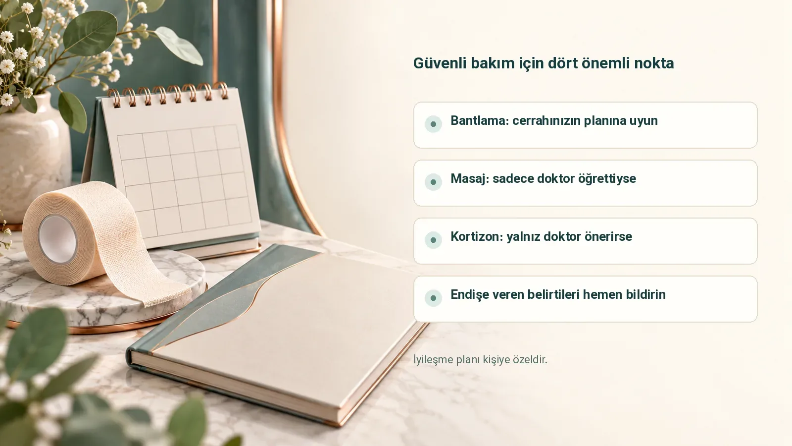 Güvenli bakım için dört önemli nokta